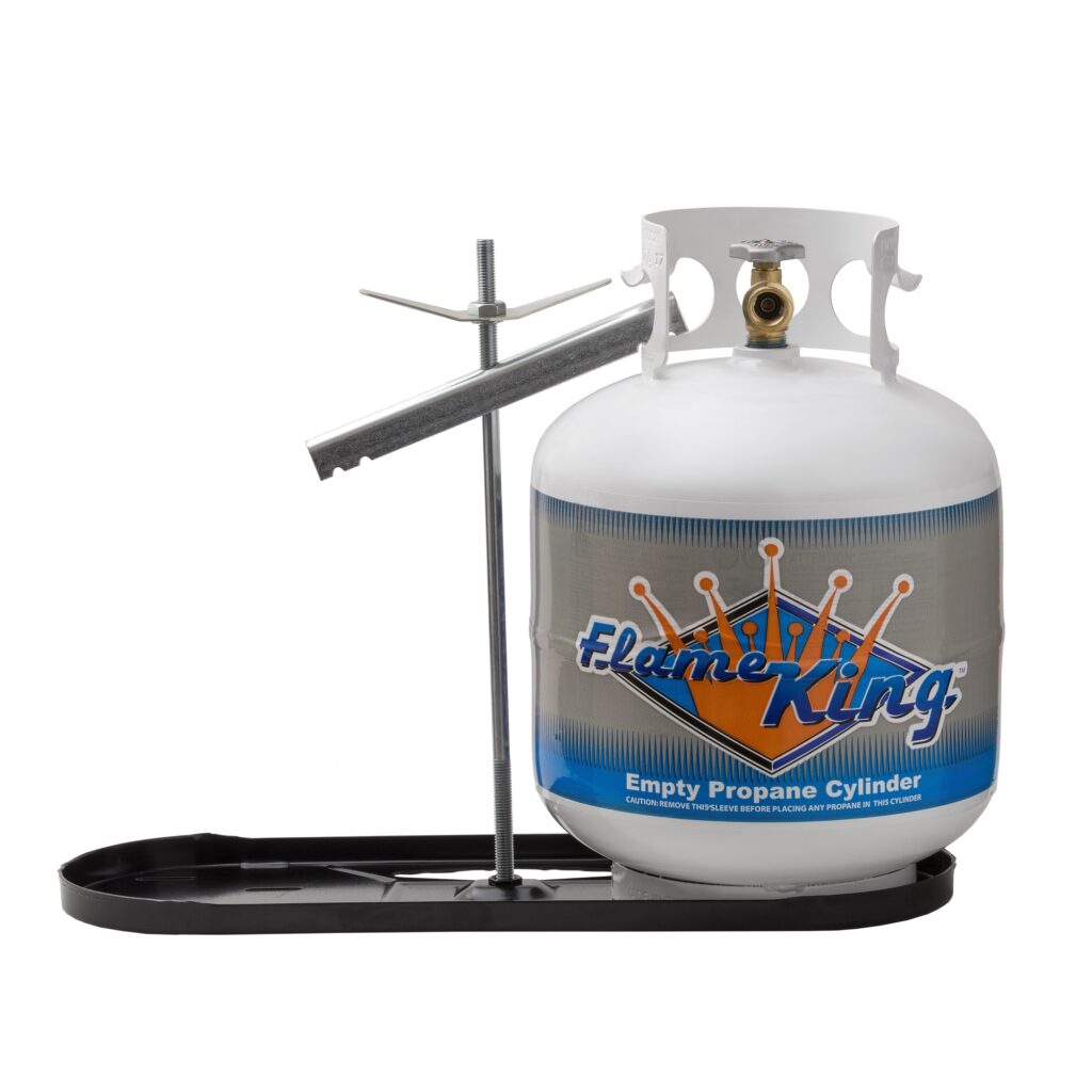Flame King Dual RV Propane Tank Cylinder Rack for RVs and Trailers for 20LB Tanks (Sold Separately)