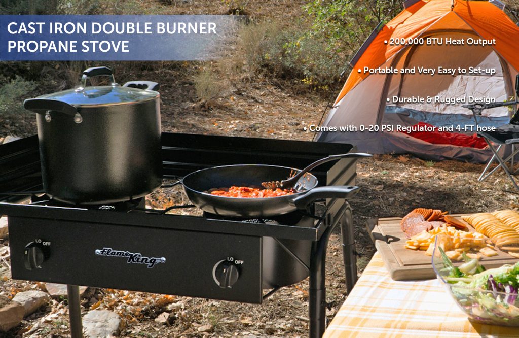 Outdoor Propane Double Dual Burner Stove Model #: YSN-DB60K