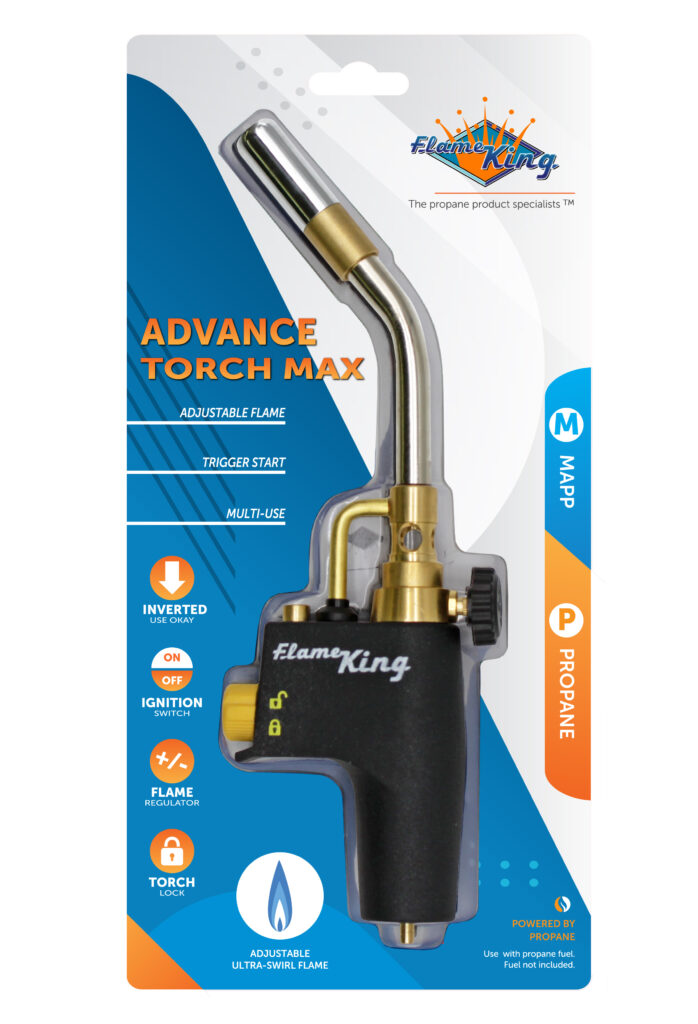 High Intensity Propane Torch Head with Ultra Swirl Flame Model FK8500CGA Flame King