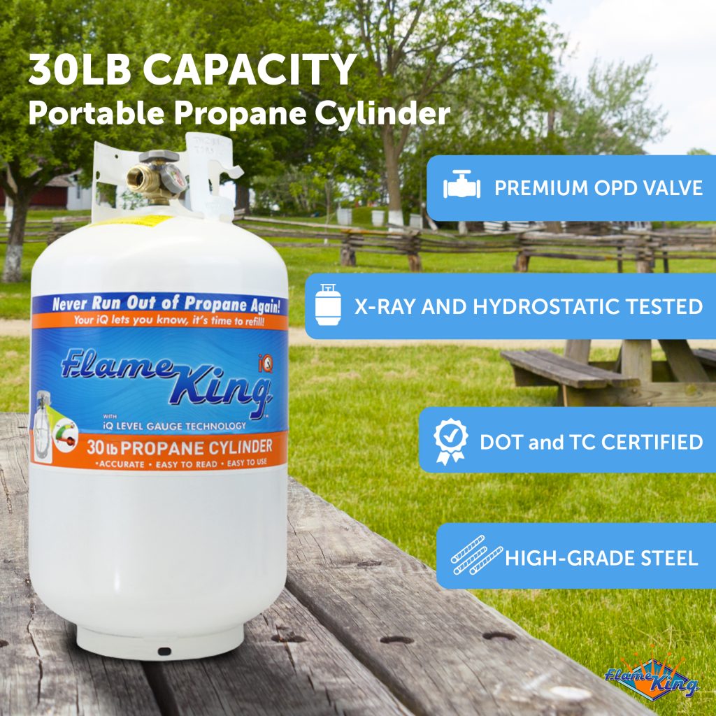 30lb LP Cylinder w/OPD & Gauge Model #: YSN330 - Flame King