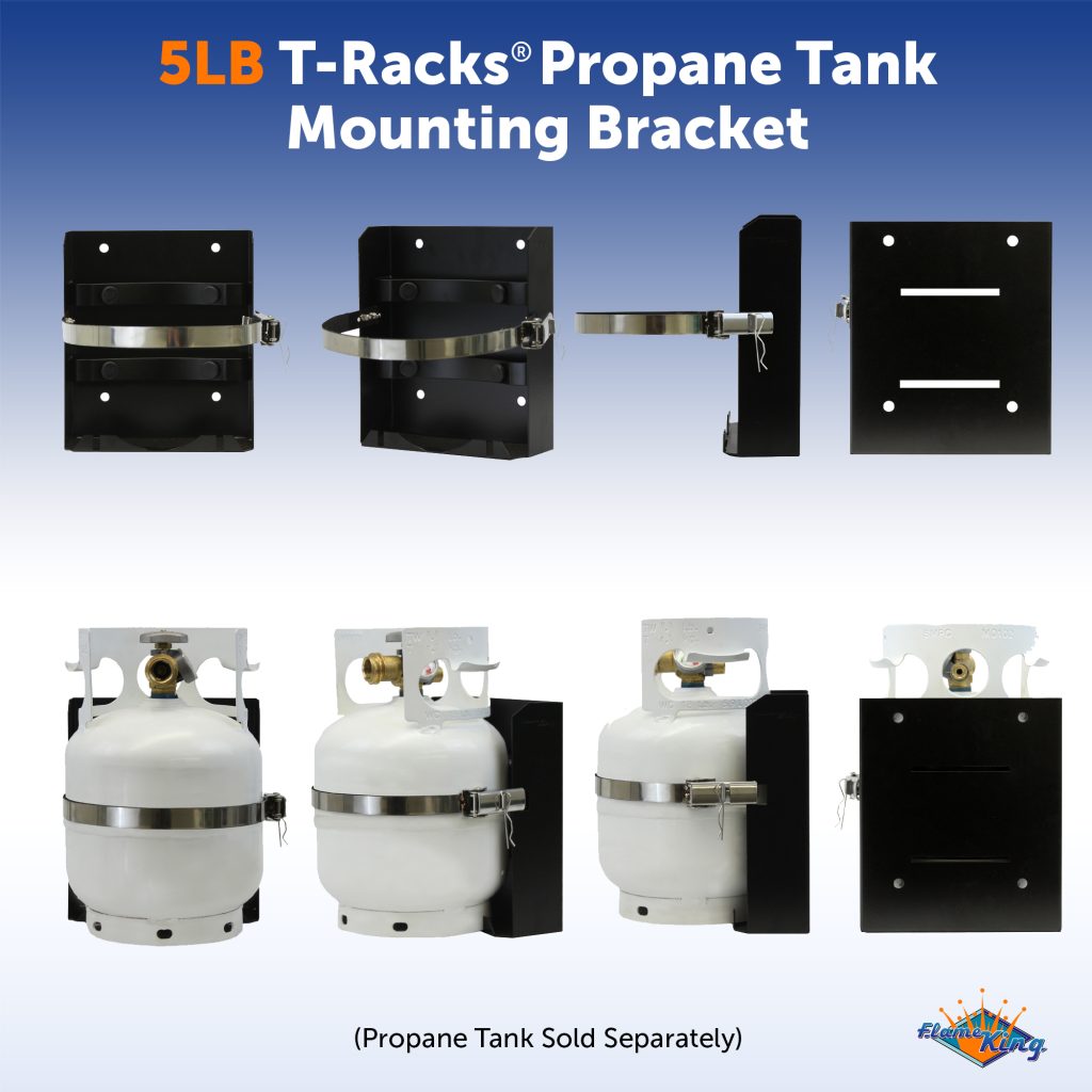 Flame King® T-Racks™ 5LB Propane Tank Mounting Bracket Strap for