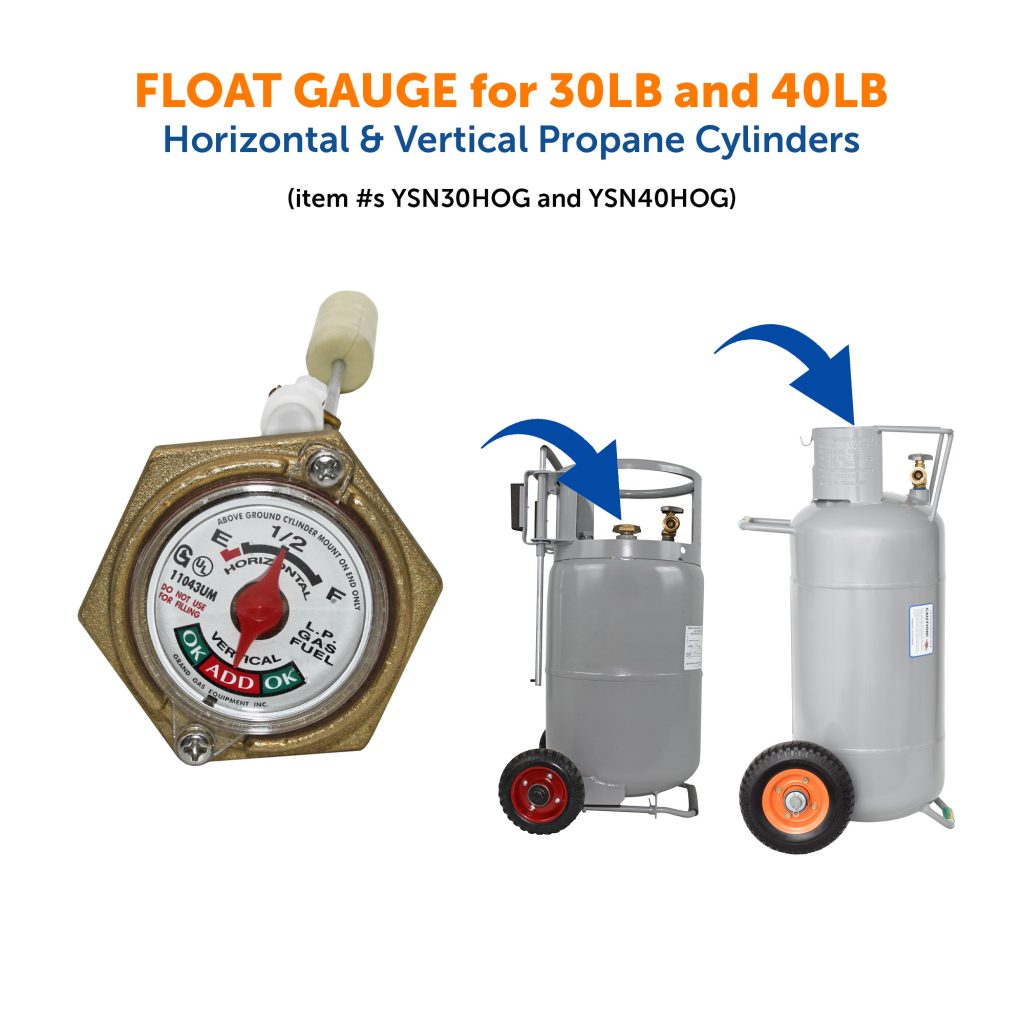 Float Gauge for 30LB and 40LB HOG Vertical/Horizontal Propane